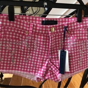 Juicy Couture Pink Gingham Women's Shorts